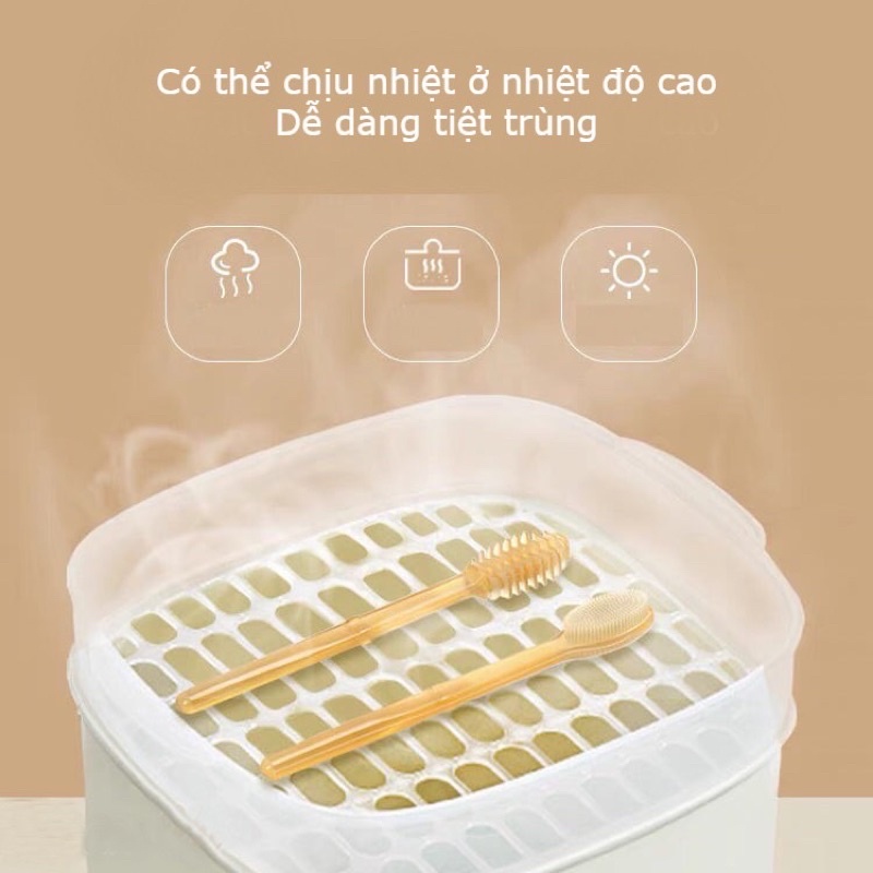 SET RƠ LƯỠI + BÀN CHẢI RĂNG SILICON CHO BÉ TỪ 0-18 THÁNG