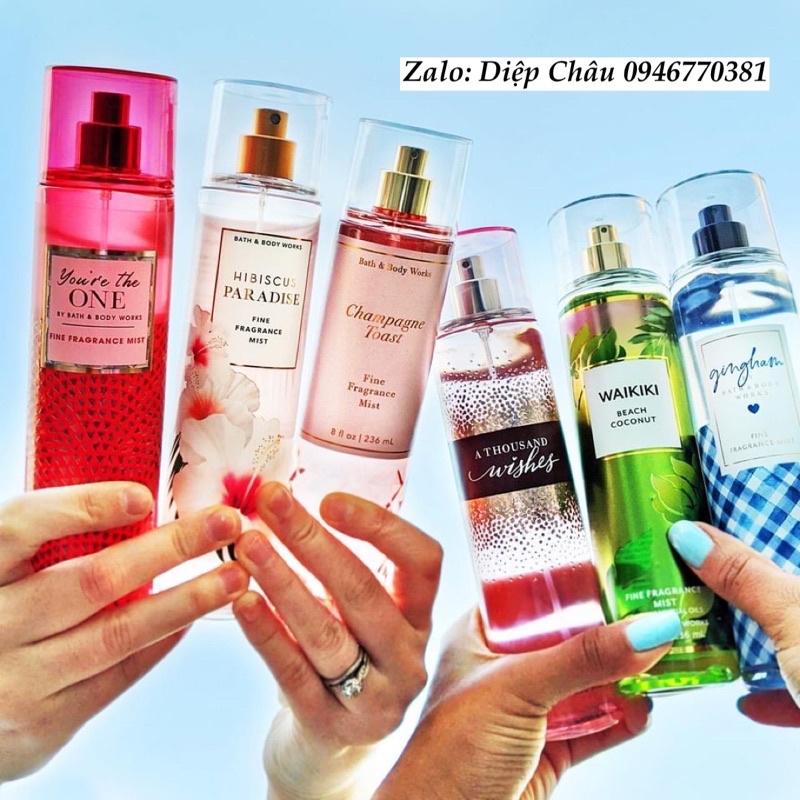 🌈GIÁ HUỶ DIỆT🌈 Xịt thơm Bath and Body Works đủ mùi