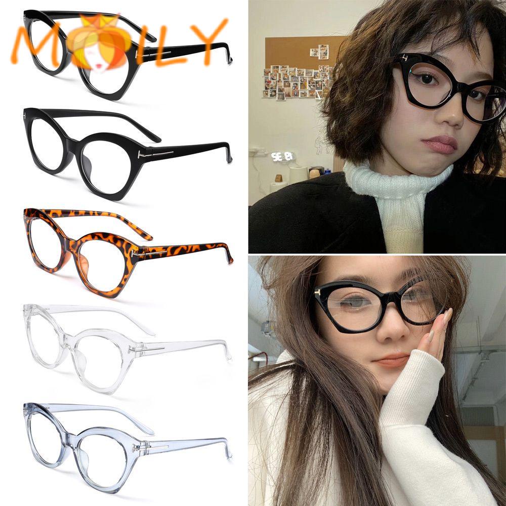 MOILY Fashion Anti-Blue Light Eyewear Computer Retro Spectacles Frames Optical Glasses Vision Care Irregular Anti-Radiation Vintage Eyeglasses