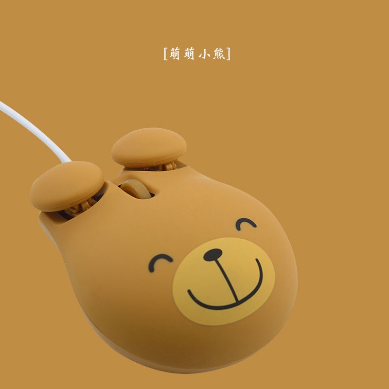 Chuột Máy Tính Có Dây Hình Động Vật Hoạt Hình Dễ Thương Cho Nữ