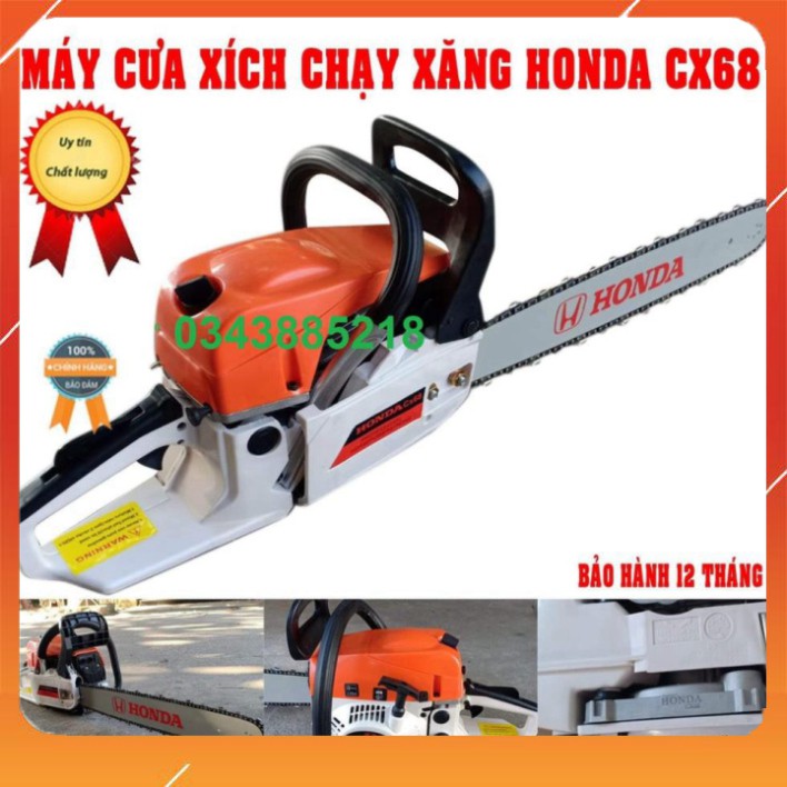 máy cưa xích chạy xăng honda cx68-máy cưa gỗ chạy xăng lam dài 55cm