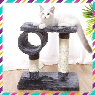 Cat tree - trụ cào móng cho mèo cột đôi - mã dccm191