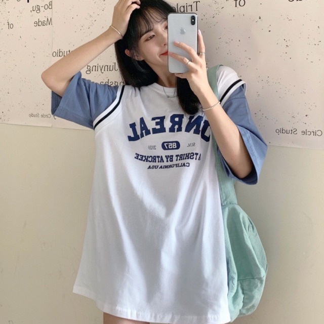 Áo thun bóng rổ UNREAL siêu hot tay phối form rộng