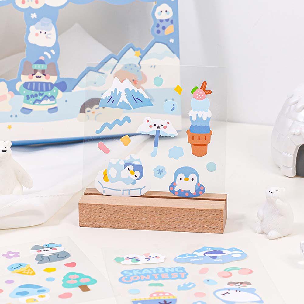 Miếng Dán PET Màu Nước Sáng Tạo Dùng Trang Trí Sổ Tay DIY