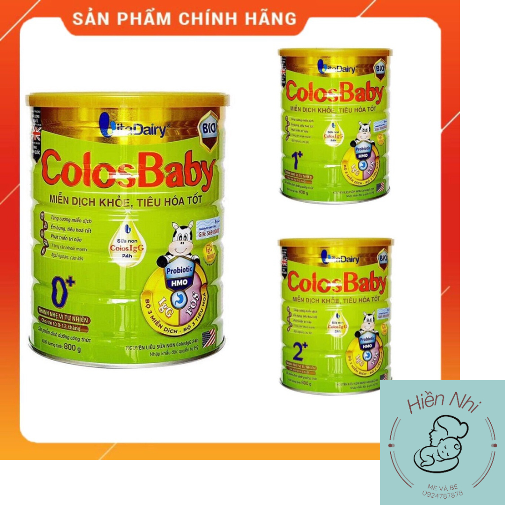 Sữa bột Colosbaby BIO Gold 800g 0+, 1+, 2+ đủ số