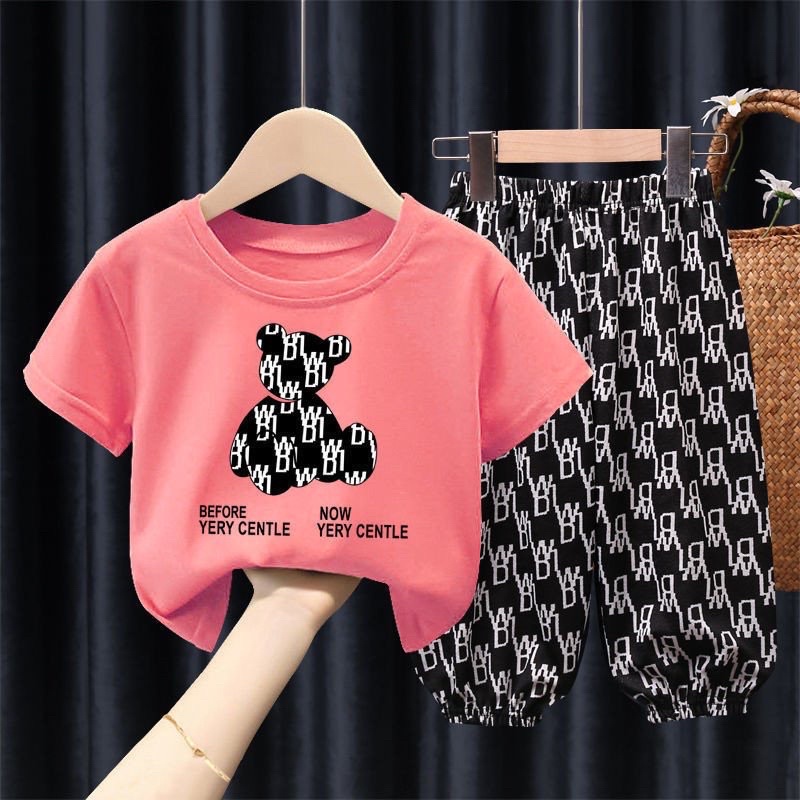 BỘ ĐỒ bé gái mùa hè chất cotton mát siêu cute cho bé size 10-40kg.