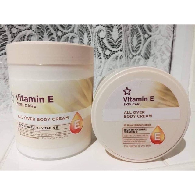 Hũ dưỡng thể Superdrugs Vitamin E Body Cream