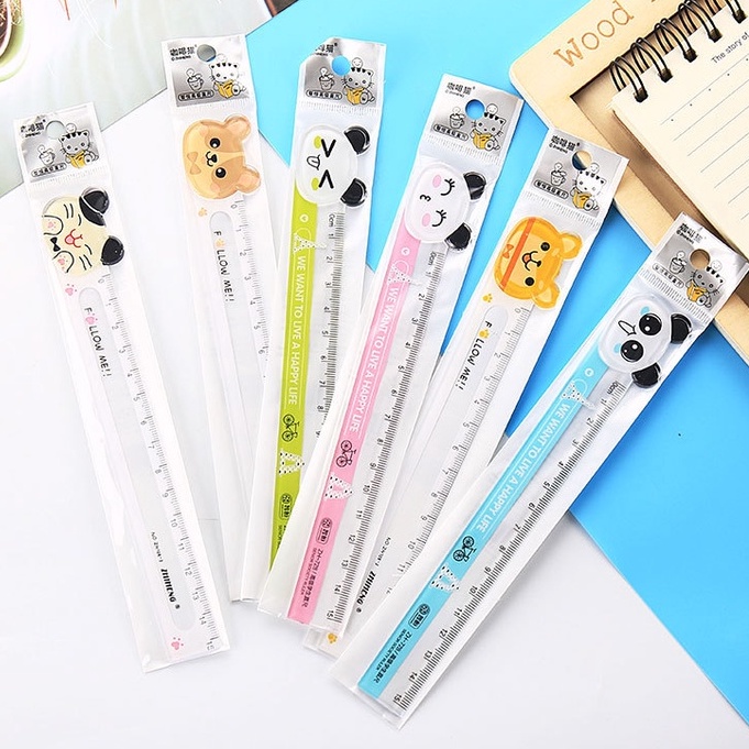 Thước Kẻ Động Vật Trong Suốt Nhựa Acrylic 15 CM Siêu Cute ... Molangshop