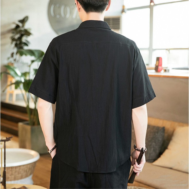 Áo sơ mi nam cộc tay có cổ, áo đũi nam cao cấp, thời trang OMAN SM33 | BigBuy360 - bigbuy360.vn