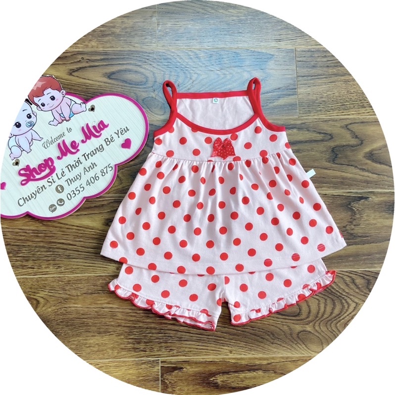 Bộ hai dây cho bé gái - Chất cotton mềm mát