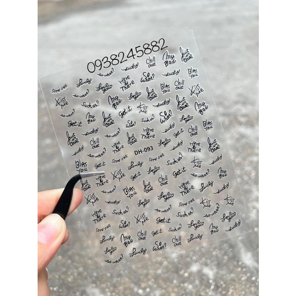 Sticker dán móng chữ ký