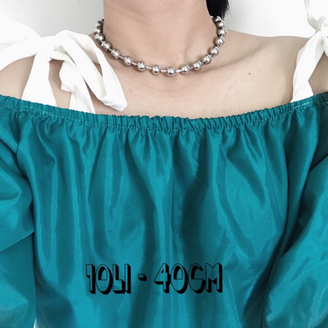 (CÓ ẢNH THẬT) Vòng cổ choker Ball chain 6li - 8li - 10li