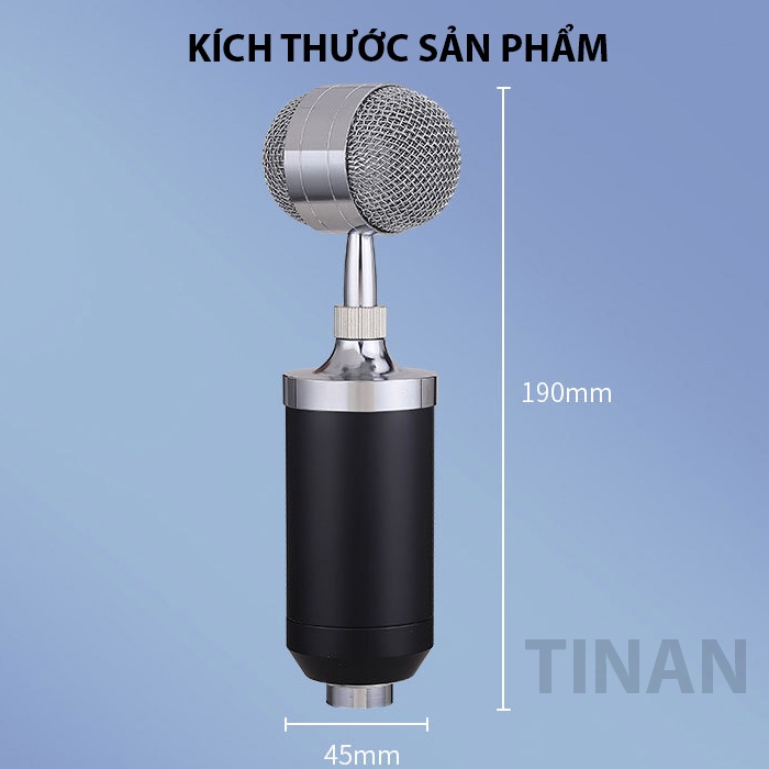 [Mã ELHACE giảm 4% đơn 300K] Micro Ngưng Tụ Có Dây BM300, Đầu Cắm 3.5mm (3 Khấc), Dùng Cho Phòng Thu Âm