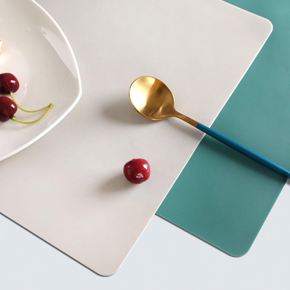 HN 1Pc Cách nhiệt chống thấm nước Placemat Thực phẩm Lớp silicone Tấm lót bàn bếp Tiện ích nhà bếp Dễ dàng làm sạch