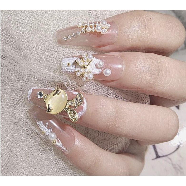 Charm Bướm , Mặt Thỏ Đính Móng