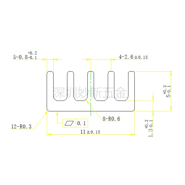 1 Khối Tản Nhiệt Bằng Nhôm Màu Đen 87 * 11 * 5mm 9872