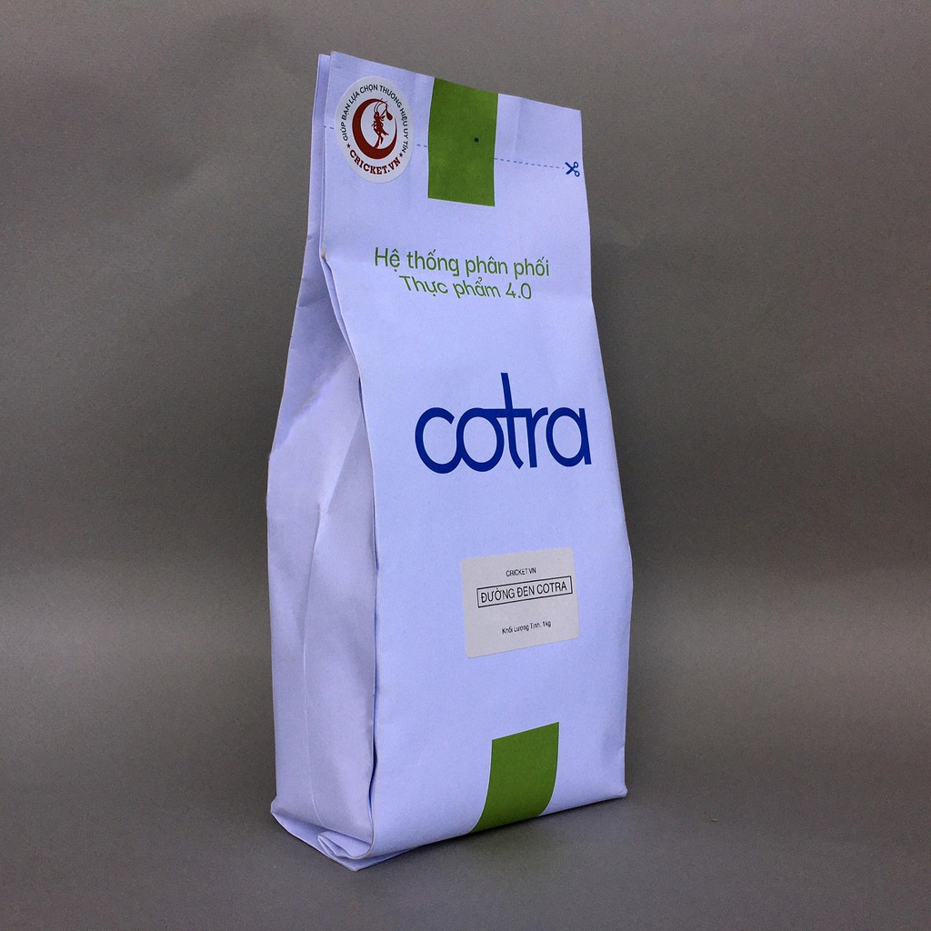 Đường đen nấu trà sữa Cotra (Túi 1kg) nguyên chất từ đường mía - Nguyên liệu pha trà sữa hảo hạng