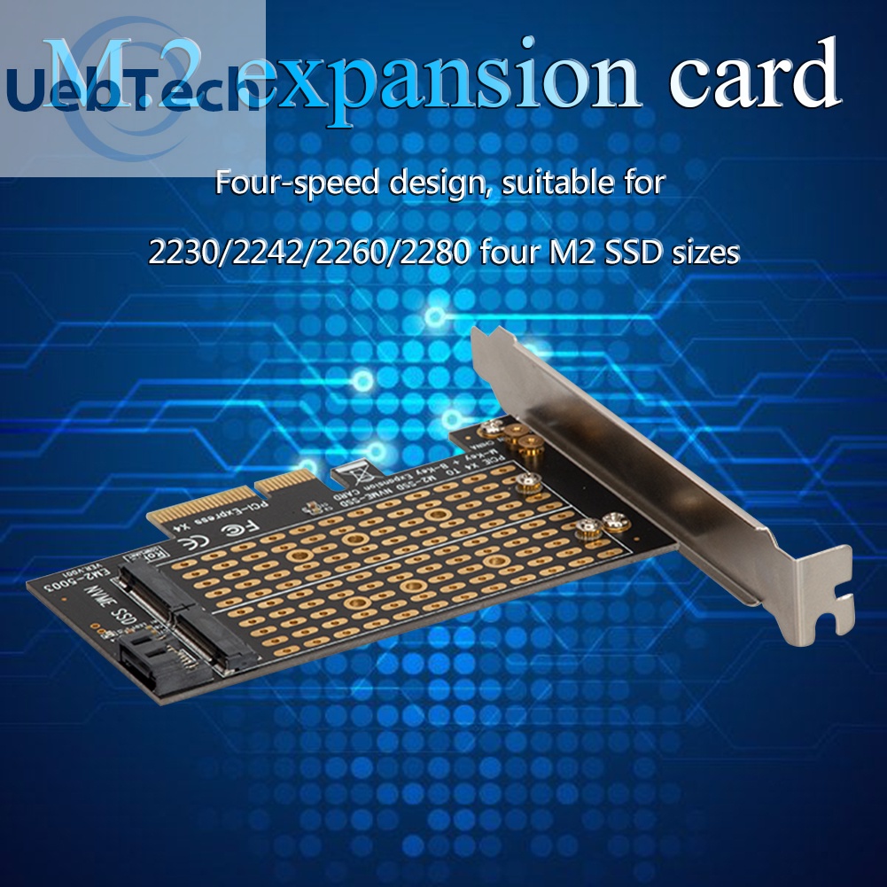 Đầu chuyển đổi thẻ PCIe NVMe SATA M.2 sang PCI-Express 3.0 X4 cho chìa khóa M2 SSD
