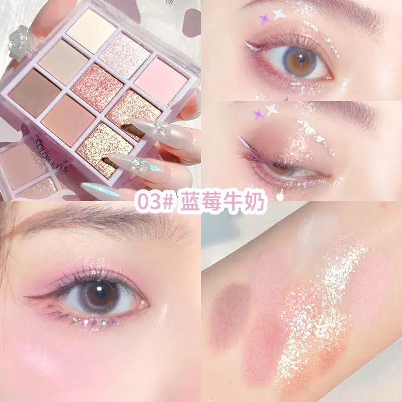 [XIXI] Bảng mắt 9 ô Xixi Milky Play Color (D416)