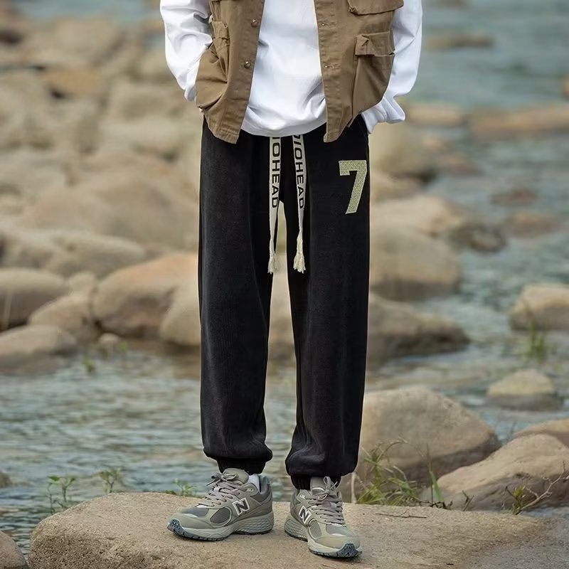 Quần Dài Lưng Thun Ống Rộng Thời Trang Nhật Bản Cho Nam