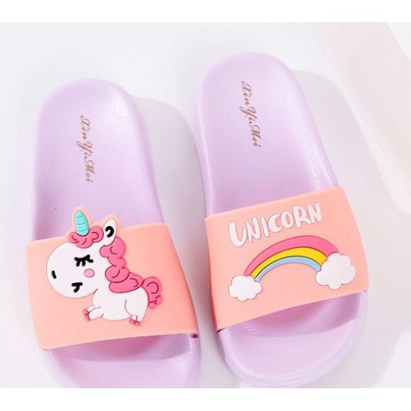 Dép quai ngang hoạt hình Pony Unicorn bé gái