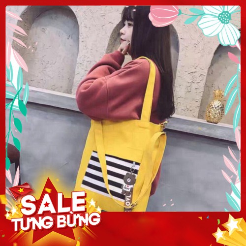 [FREE SHIP]  Túi TOTE Đeo Chéo 4 Sọc Thời Trang - Q.ỉn Store - Q.ỉn Store