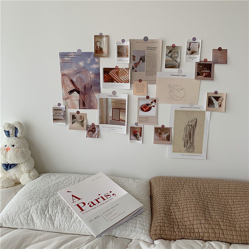 Poster dán tường THINGS room decor bàn học vintage aesthetic retro set postcard decal tranh giấy treo phòng ngủ hàn quốc