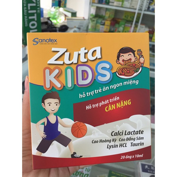 Siro Hỗ Trợ Ăn Ngon, Phát Triển Cân Nặng Zuta Kids Hộp 20 Ống