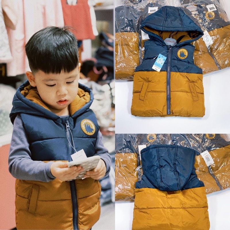 Áo gile phao Matalan UK dư xịn bé trai
