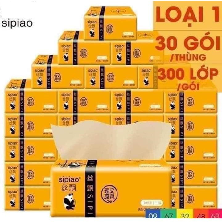 GIẤY ĂN GẤU TRÚC SIPIAO MÃ 6021 THÙNG 30 GÓI [300 TỜ/ GÓI][GIÁ SỈ ƯU ĐÃI ]