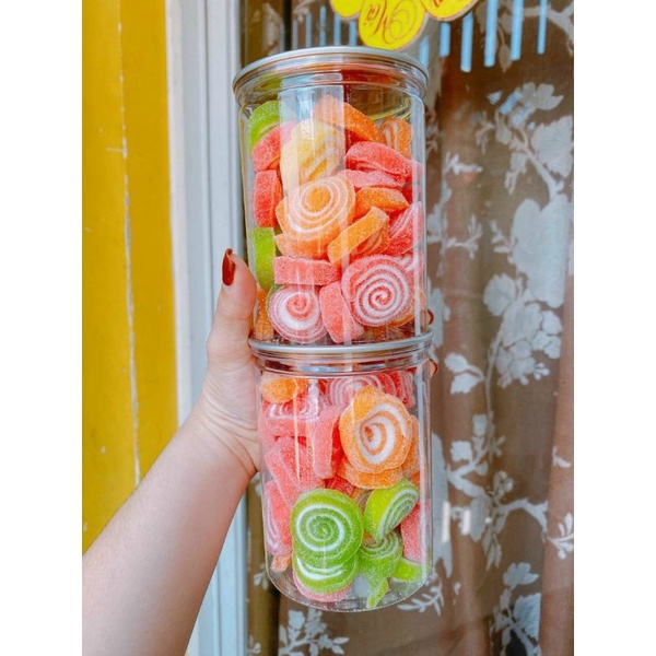 Kẹo Dẻo Xoắn Thái Lan Lon 500gr ,  Hàng ngon nhà làm