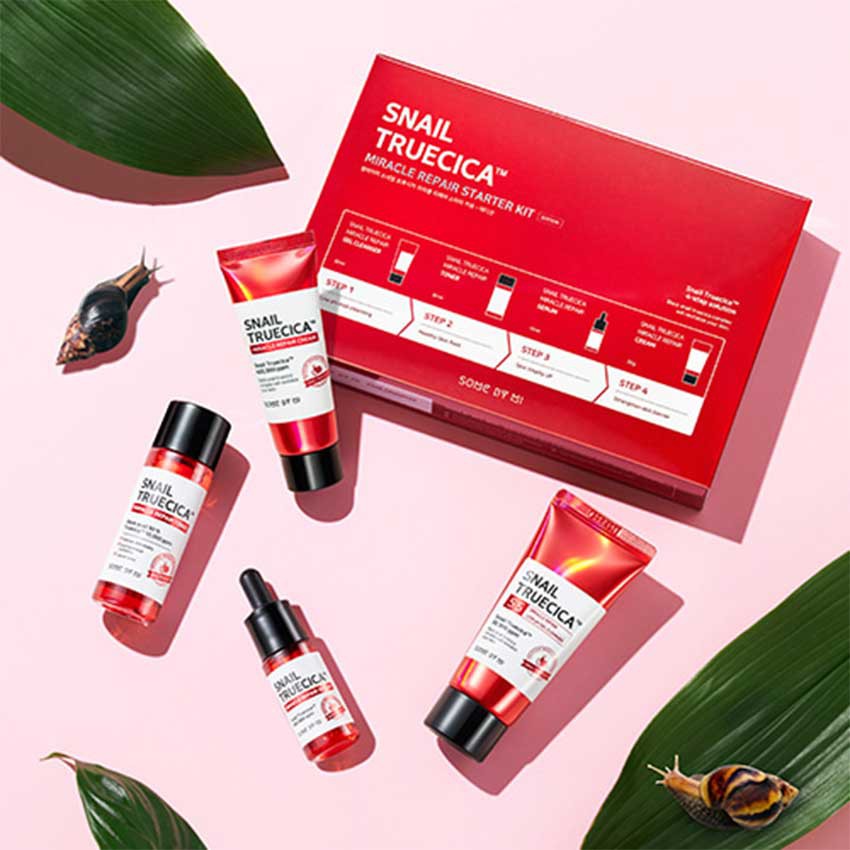 Bộ Dưỡng Phục Hồi, Tái Tạo Da Chiết Xuất Ốc Sên Some By mi Snail Truecica Miracle Repair Starter Kit