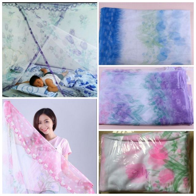 Màn mùng tuyn cột dây có cửa