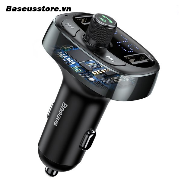 Bộ tẩu sạc nhanh 3.0 + phát Bluetooth, chơi nhạc, đọc USB đa năng trên xe hơi Baseus s13