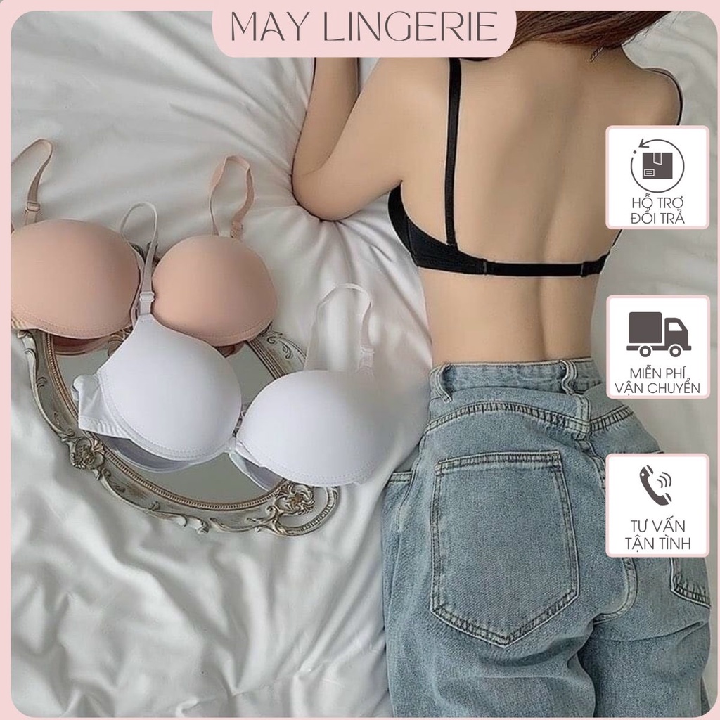 Áo ngực nữ dây mảnh cài trước áo lót nữ hở lưng siêu đẩy có gọng cao cấp ACT334