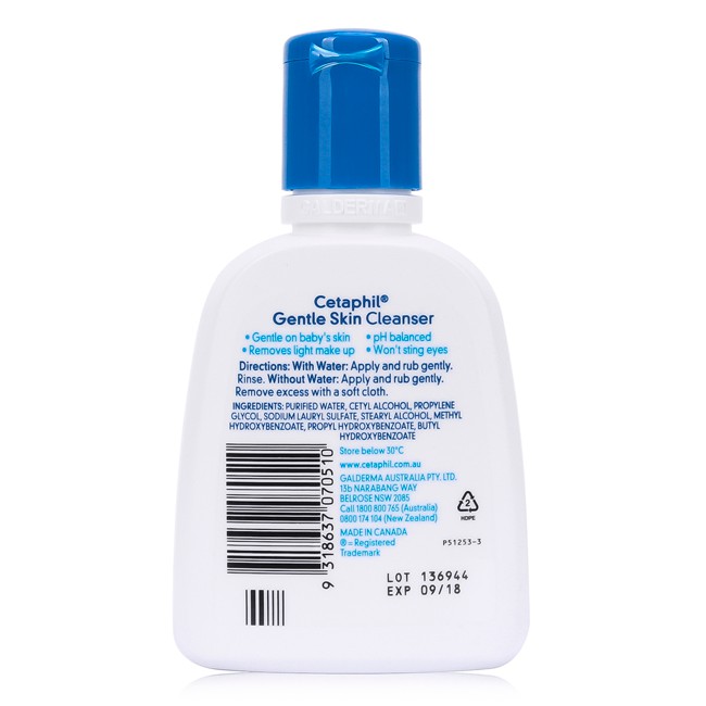 [Canada] Sữa rửa cho da mặt & toàn thân Cetaphil Gentle Skin Cleanser 125ml 500ml 591ml