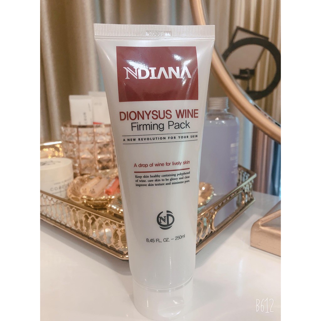 Mặt nạ gel lột Hàn Quốc Ndiana Dionysus Wine 250ml làm sạch da mặt, nâng cơ, chống lão hóa da - Hàng chính hãng