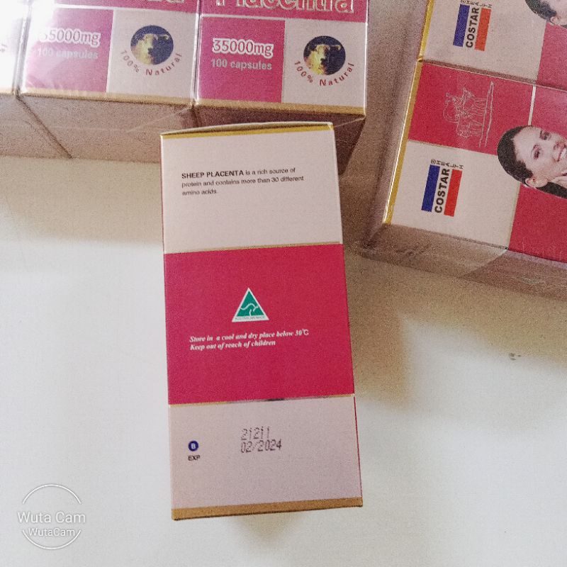 Viên uống Nhau thai cừu Costar Placentra 35000mg làm đẹp da, chống lão hóa, Hộp 100