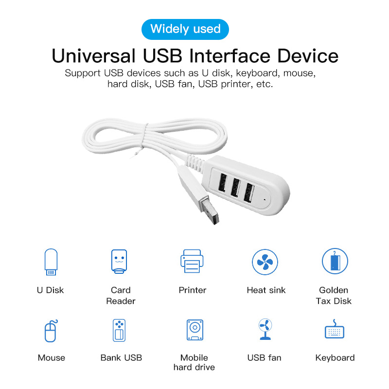 Cáp HUB USB Ankndo chia 3 trong 1 mini truyền dữ liệu sạc pin tốc độ cao dành cho máy tính bàn/máy tính xách tay