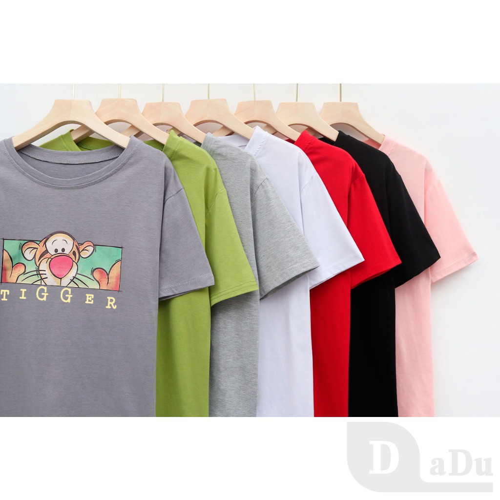 Áo thun daduhey tay ngắn cổ tròn in họa tiết hoạt hình phong cách Hàn Quốc thời trang mùa hè cho nữ - size S-3XL