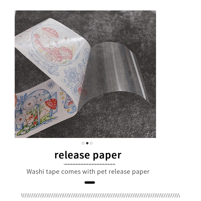 Cuộn Băng Keo Washi 200cm Họa Tiết Dễ Thương Trang Trí Sổ Tay