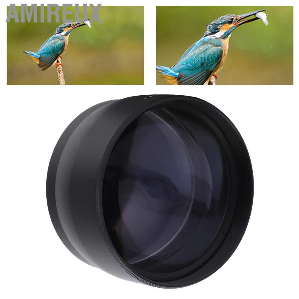 Amireux Universal 58mm 2X Telephoto Lens Teleconverter for Canon Nikon Sony Pentax Etc