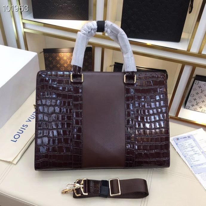 Cặp Laptop LV vân cá sấu Khoá số 38x29x6 CLC-06 | BigBuy360 - bigbuy360.vn