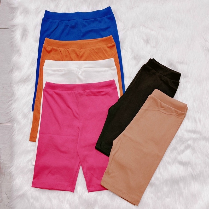 Quần short đùi nữ tập gym form ôm body lửng chất vải thun 4 chiều_quần chảy mồ hôi