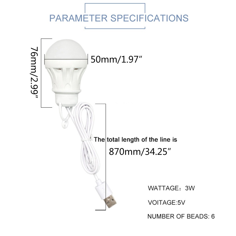 Bóng Đèn USB 5V Siêu Sáng Đa Ứng Dụng Cho Hoạt Động Ngoài Trời