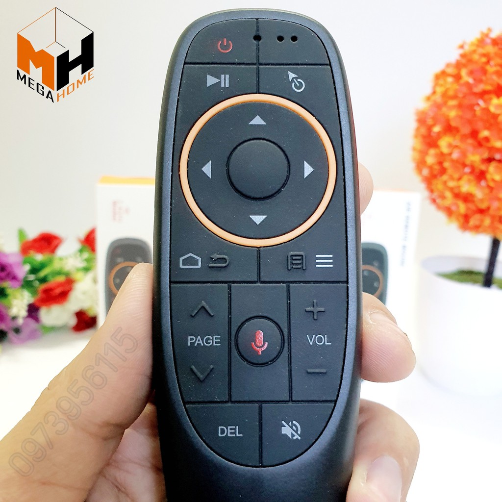 Điều khiển chuột bay tích hợp giọng nói G10S, dùng cho đầu Android tivi box, Android tivi, học lệnh từ điều khiển bất kì