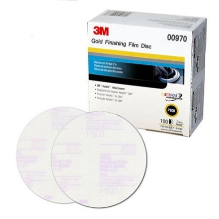 Combo 10 tờ giấy nhám đĩa đánh bóng 3M 00970 Gold Finishing Film Disc P800