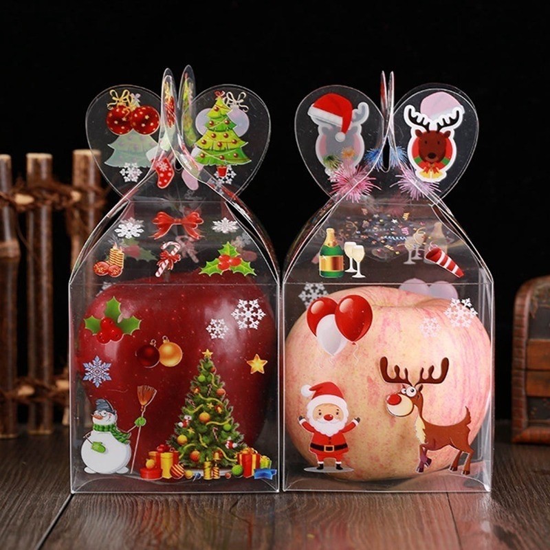 Hộp Nhựa Pvc Trong Suốt Đựng Kẹo Trang Trí Giáng Sinh