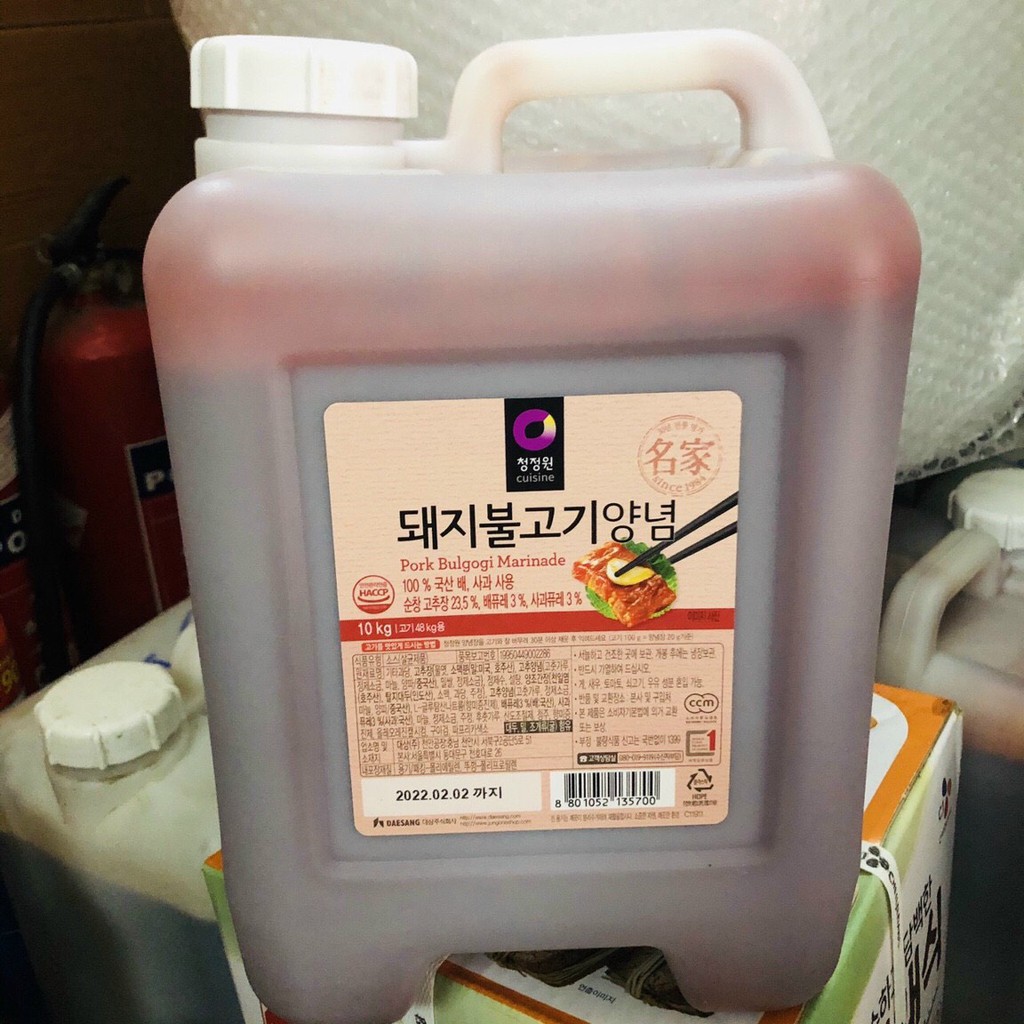 SỐT ƯỚP THỊT HEO/BÒ HÀN QUỐC 10KG [청정]돼지갈비양념 10kg