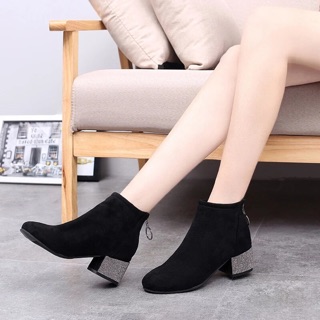 Boot da lộn đế đính đá